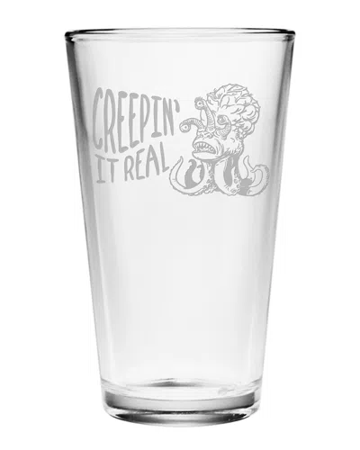 Susquehanna Glass Company Set Of 4 Creepin' It Real 16oz Pint Glasses