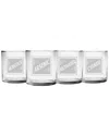 Susquehanna Glass Company Set Of 4 Poisons Assortment Slim Rocks Glasses