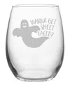 Susquehanna Glass Company Set Of 4 Sheet Faced Stemless Wine Glasses