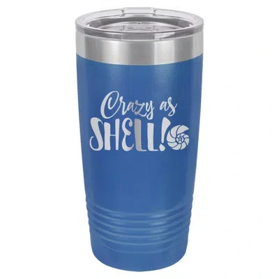 Susquehanna Glass Crazy As Shell Blue Insulated Tumbler & Lid