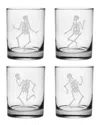 Susquehanna Glass Dance Of The Dead Set Of Four 14oz Glasses