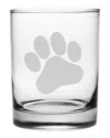 Susquehanna Glass Dog Paw Set Of Four 14oz Double Rocks Glasses