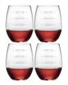 Susquehanna Glass Don't Ask Set Set Of Four 21oz Stemless Glasses