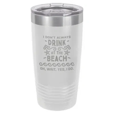 Susquehanna Glass Drink At The Beach White Insulated Tumbler & Lid