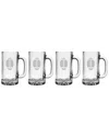 Susquehanna Glass Football Set Of Four 16oz Beer Glasses