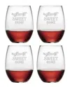 Susquehanna Glass Home Sweet Home Set Of Four 21oz Stemless Glasses