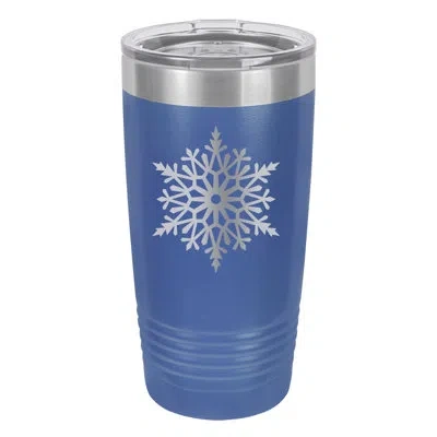 Susquehanna Glass Let It Snow 20 oz Stainless Steel Travel Tumbler In Blue