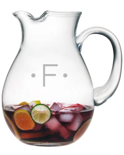 Susquehanna Glass Monogrammed 90oz Dot Classic Round Pitcher