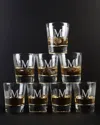 Susquehanna Glass Monogrammed Set Of 8 Dof Glasses