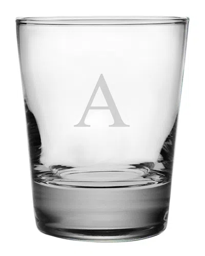 Susquehanna Glass Monogrammed Set Of Four 13.25oz Double Old Fashioned Glasses