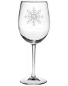Susquehanna Glass Monogrammed Set Of Four 19oz Mod Snowflake Wine Glass Monogrammedes, (a-z)