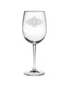Susquehanna Glass Monogrammed Set Of Four 19oz Wine Glasses, (a-z)