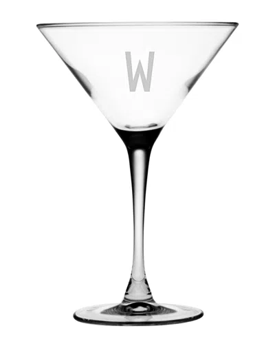 Susquehanna Glass Monogrammed Set Of Four 7.5oz Martini Glasses