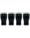 Susquehanna Glass Monogrammed Set Of Four Dot Classic Pub Glasses