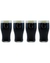Susquehanna Glass Monogrammed Set Of Four Engraver Classic Pub Glasses