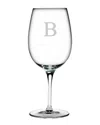Susquehanna Glass Monogrammed Set Of Four Luigi Bormoli Block Wine Glass Monogrammedes