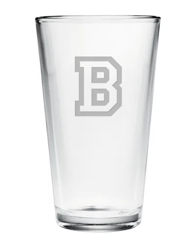 Susquehanna Glass Monogrammed Set Of Four Varsity Pint Glasses, (a-z)