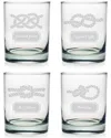 Susquehanna Glass Nautical Knots Set Of 4 Rocks Glasses