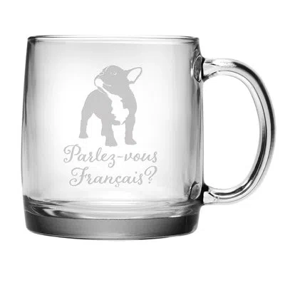 Susquehanna Glass Parlez-vous Francais? Coffee Mug In Clear