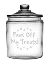 Susquehanna Glass Paws Off 64oz Treat Jar With Lid
