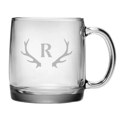 Susquehanna Glass Personalized Antler Mug In Clear