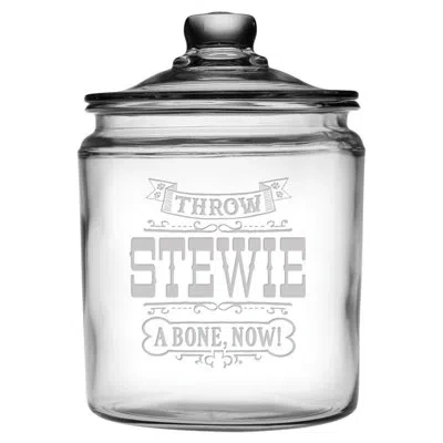 Susquehanna Glass Personalized Throw A Bone Treat 64 Qt. Kitchen Canister