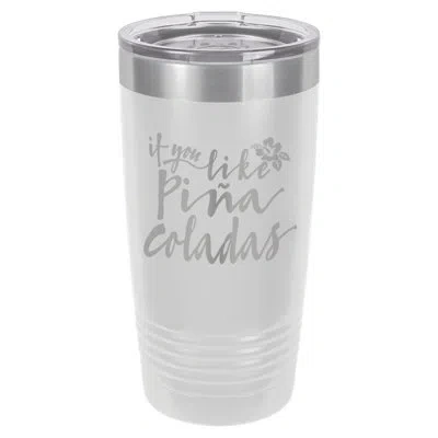 Susquehanna Glass Pina Coladas White Insulated Tumbler & Lid