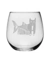 Susquehanna Glass Purrmaid Set Of 4 16.75oz Stemless Wine Glasses