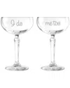 Susquehanna Glass Set Of 2 I Do & Me Too Cocktail Coupes
