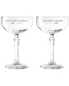Susquehanna Glass Set Of 2 Partner In Crime Cocktail Coupes