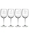 Susquehanna Glass Set Of 4 Advice From A Cactus Assortment Wine Glass