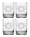 Susquehanna Glass Set Of 4 Captains Helm Rocks Glasses