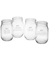 Susquehanna Glass Set Of 4 Cat Tales Assortment Drinking Jar