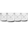 Susquehanna Glass Set Of 4 Crossed Anchors Slim Rocks Glasses