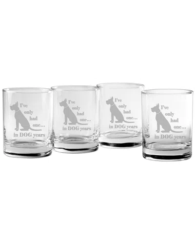 Susquehanna Glass Set Of 4 Dog Years Rocks Glass