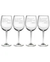 Susquehanna Glass Set Of 4 Go Ask Mom Assortment Wine Glass