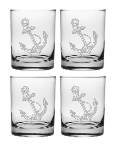 Susquehanna Glass Set Of 4 Vintage Anchor Rocks Glasses