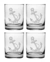 Susquehanna Glass Set Of 4 Vintage Anchor Rocks Glasses