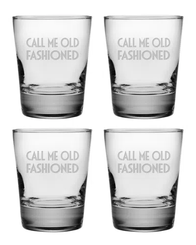 Susquehanna Glass Set Of Four 13.25oz Call Me Old Fashioned Heavy Based Dof Glasses