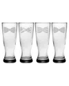 Susquehanna Glass Set Of Four 20oz Bowties Pilsner