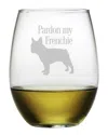 Susquehanna Glass Set Of Four 21oz Pardon My Frenchie Stemless Wine Glasses