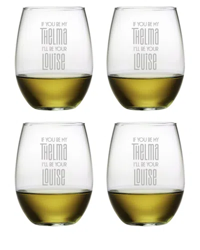 Susquehanna Glass Set Of Four 21oz Thelma & Louise Stemless Tumbler