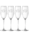 Susquehanna Glass Set Of Four 8oz Happily Ever After Flutes