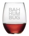 Susquehanna Glass Set Of Four Bah Hum Bug 21oz Stemless Glasses