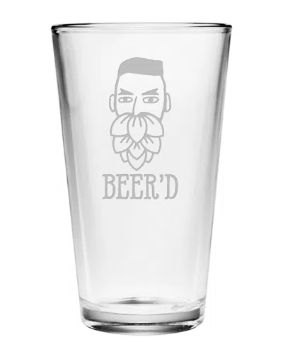 Susquehanna Glass Set Of Four Beer'd Pint Glasses