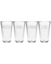 Susquehanna Glass Set Of Four Elements Of Hoppiness Pint Glasses