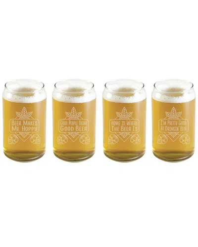 Susquehanna Glass Set Of Four Good Beer Glass Beer Cans