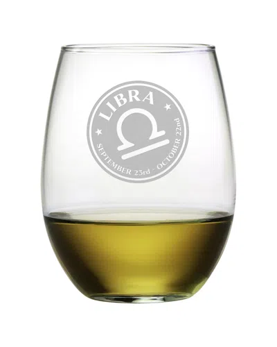 Susquehanna Glass Set Of Four Libra Stamp 21oz Stemless Wine Glasses