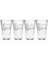 Susquehanna Glass Set Of Four Manly Man Pint Glasses