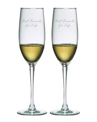 Susquehanna Glass Set Of Two 8oz Best Friends Flutes